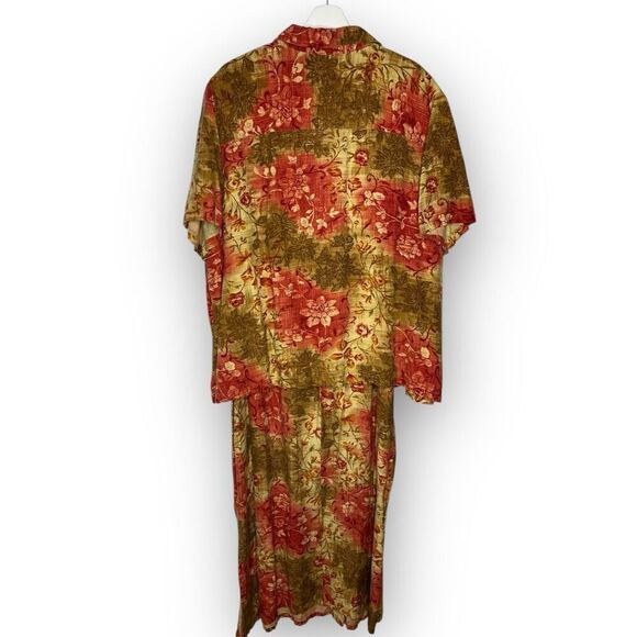 Emma James Liz Claiborne Dress Maxi Sleeveless & Top Linen Blend Plus Size 22W - Picture 2 of 13